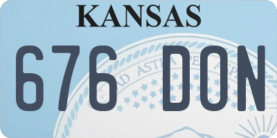 KS license plate 676DON