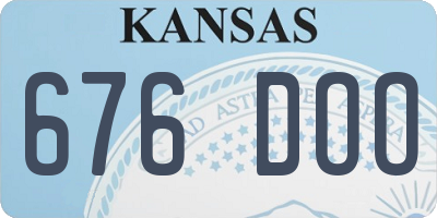 KS license plate 676DOO
