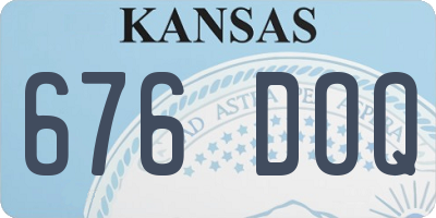 KS license plate 676DOQ