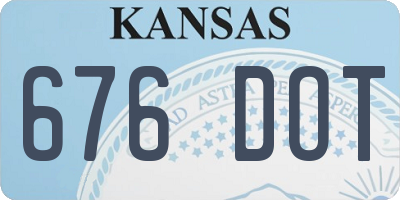 KS license plate 676DOT