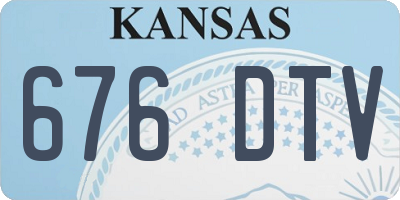KS license plate 676DTV