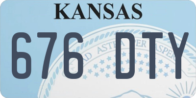 KS license plate 676DTY