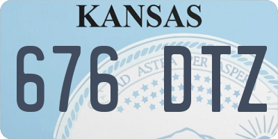 KS license plate 676DTZ