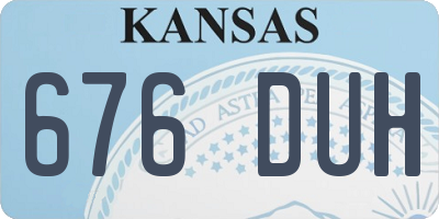 KS license plate 676DUH
