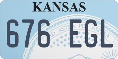 KS license plate 676EGL