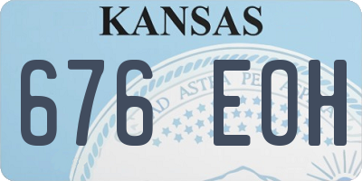 KS license plate 676EOH