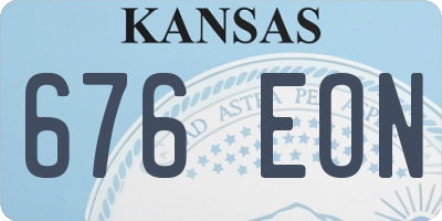 KS license plate 676EON