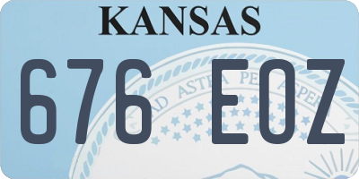 KS license plate 676EOZ