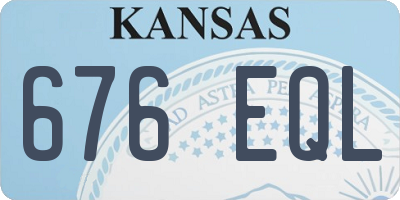 KS license plate 676EQL