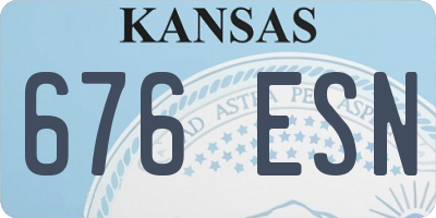 KS license plate 676ESN