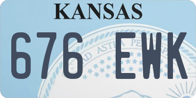 KS license plate 676EWK