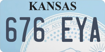 KS license plate 676EYA
