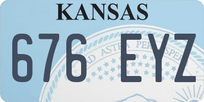 KS license plate 676EYZ