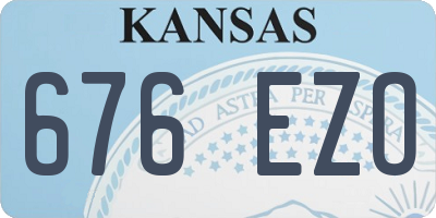 KS license plate 676EZO
