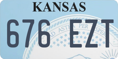 KS license plate 676EZT