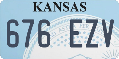 KS license plate 676EZV