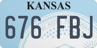 KS license plate 676FBJ