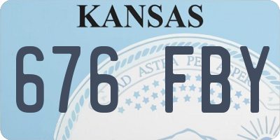 KS license plate 676FBY