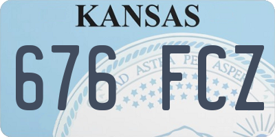 KS license plate 676FCZ