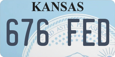 KS license plate 676FED