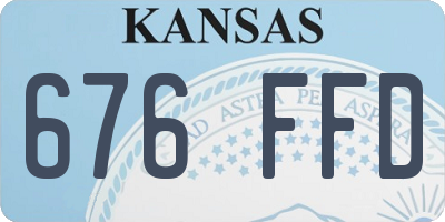 KS license plate 676FFD