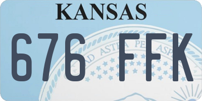 KS license plate 676FFK