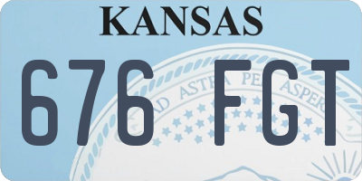 KS license plate 676FGT