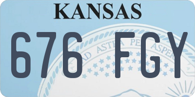 KS license plate 676FGY