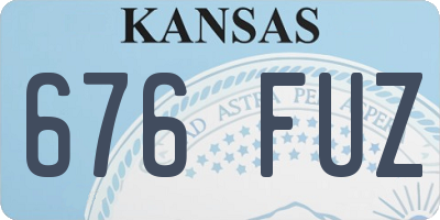 KS license plate 676FUZ