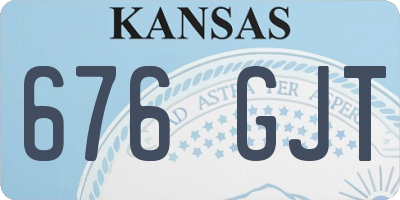 KS license plate 676GJT
