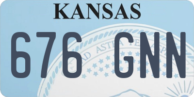 KS license plate 676GNN