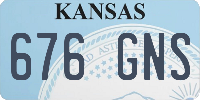 KS license plate 676GNS