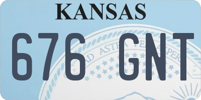 KS license plate 676GNT