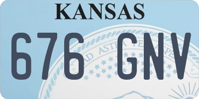 KS license plate 676GNV
