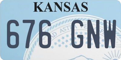KS license plate 676GNW