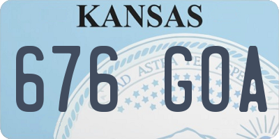KS license plate 676GOA