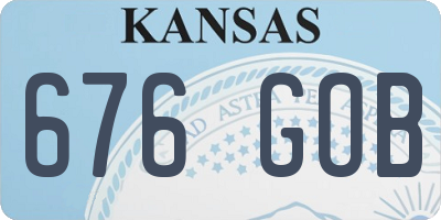 KS license plate 676GOB