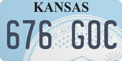 KS license plate 676GOC
