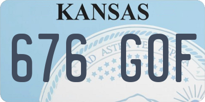 KS license plate 676GOF