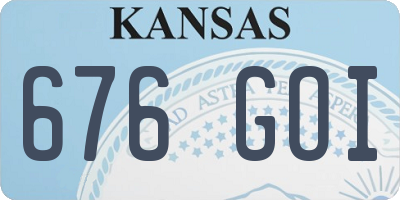 KS license plate 676GOI