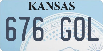 KS license plate 676GOL