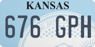 KS license plate 676GPH