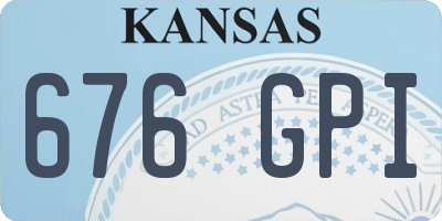 KS license plate 676GPI