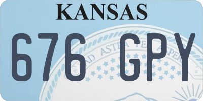 KS license plate 676GPY
