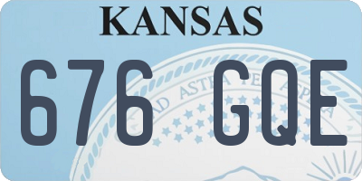 KS license plate 676GQE