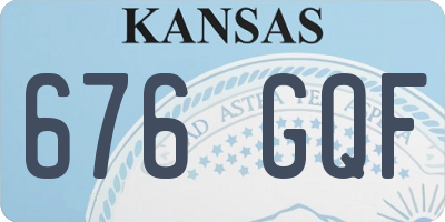KS license plate 676GQF
