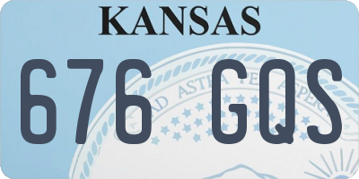 KS license plate 676GQS