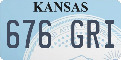 KS license plate 676GRI