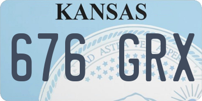 KS license plate 676GRX