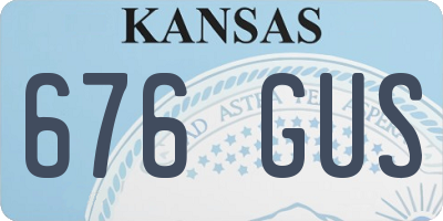 KS license plate 676GUS